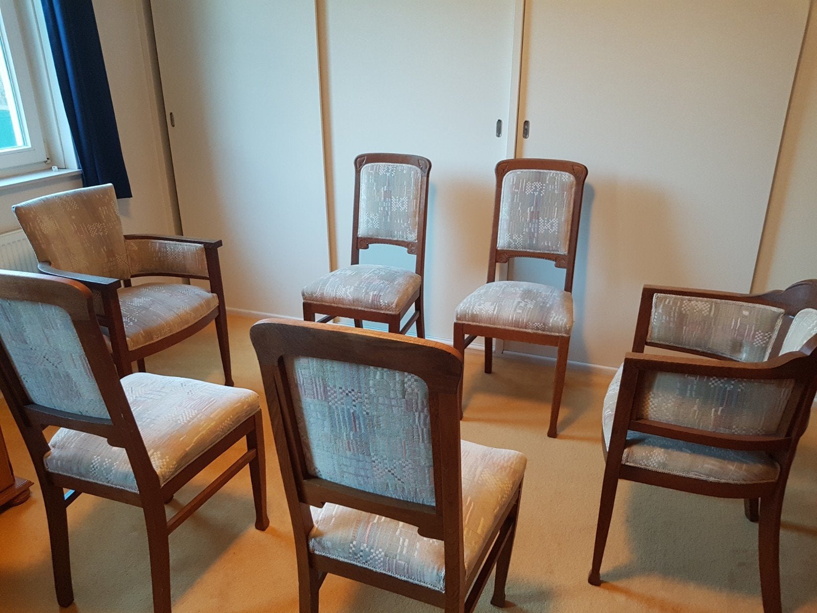 Eetkamer stoelen 6 stuks, Antiek en Kunst, Ophalen