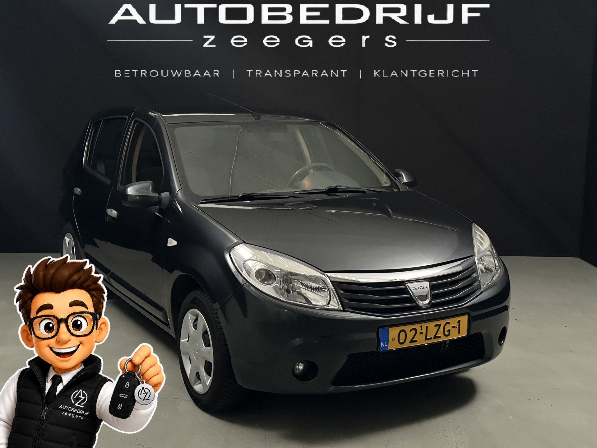 Dacia Sandero 1.4 Lauréate LPG *AC* (bj 2010), Auto's, Voorwielaandrijving, Gebruikt, 4 cilinders, Origineel Nederlands