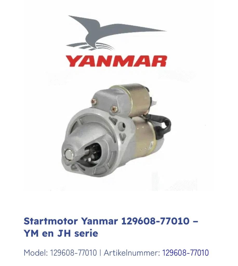 Originele Yanmar startmotor (YM en JH series), Ophalen of Verzenden, Zo goed als nieuw, Motor en Techniek