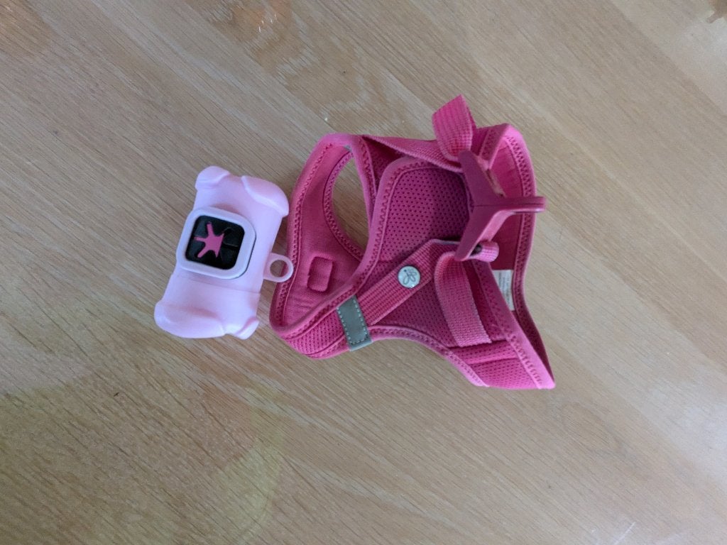 Harnas met poepzakhouder, Ophalen of Verzenden, Zo goed als nieuw, Hondenriem