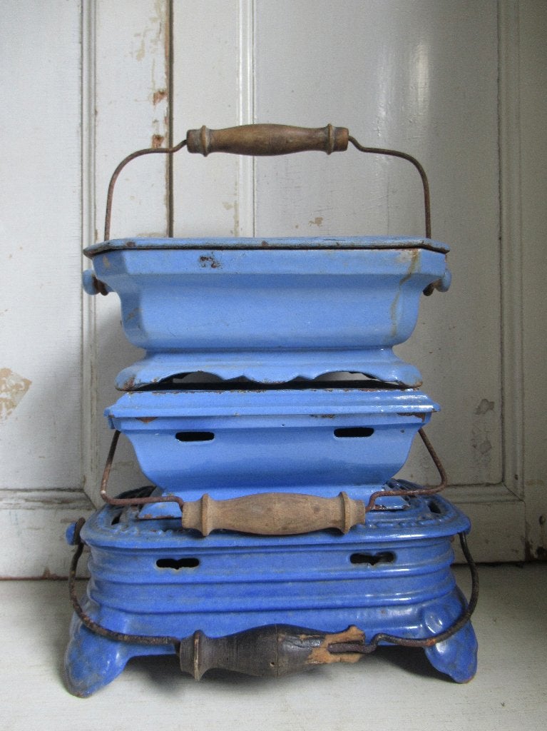 ~ oud Frans geëmailleerd rechaud, bricbracbrocante ~, Ophalen of Verzenden