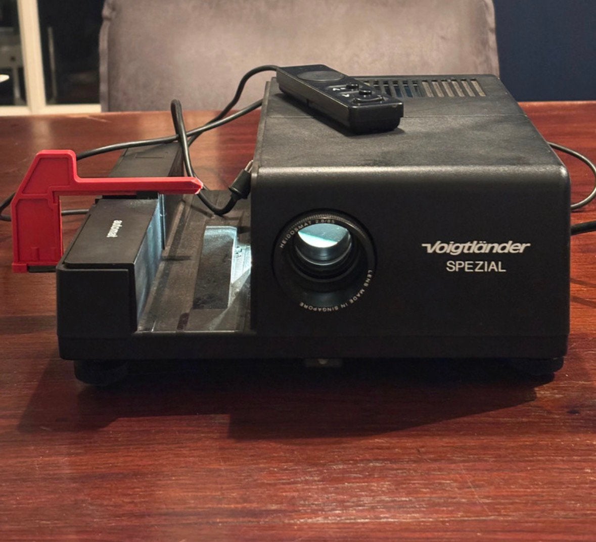 Vintage Voigtländer diaprojector Spezial Incl. afstandsbedie, Ophalen of Verzenden, Gebruikt