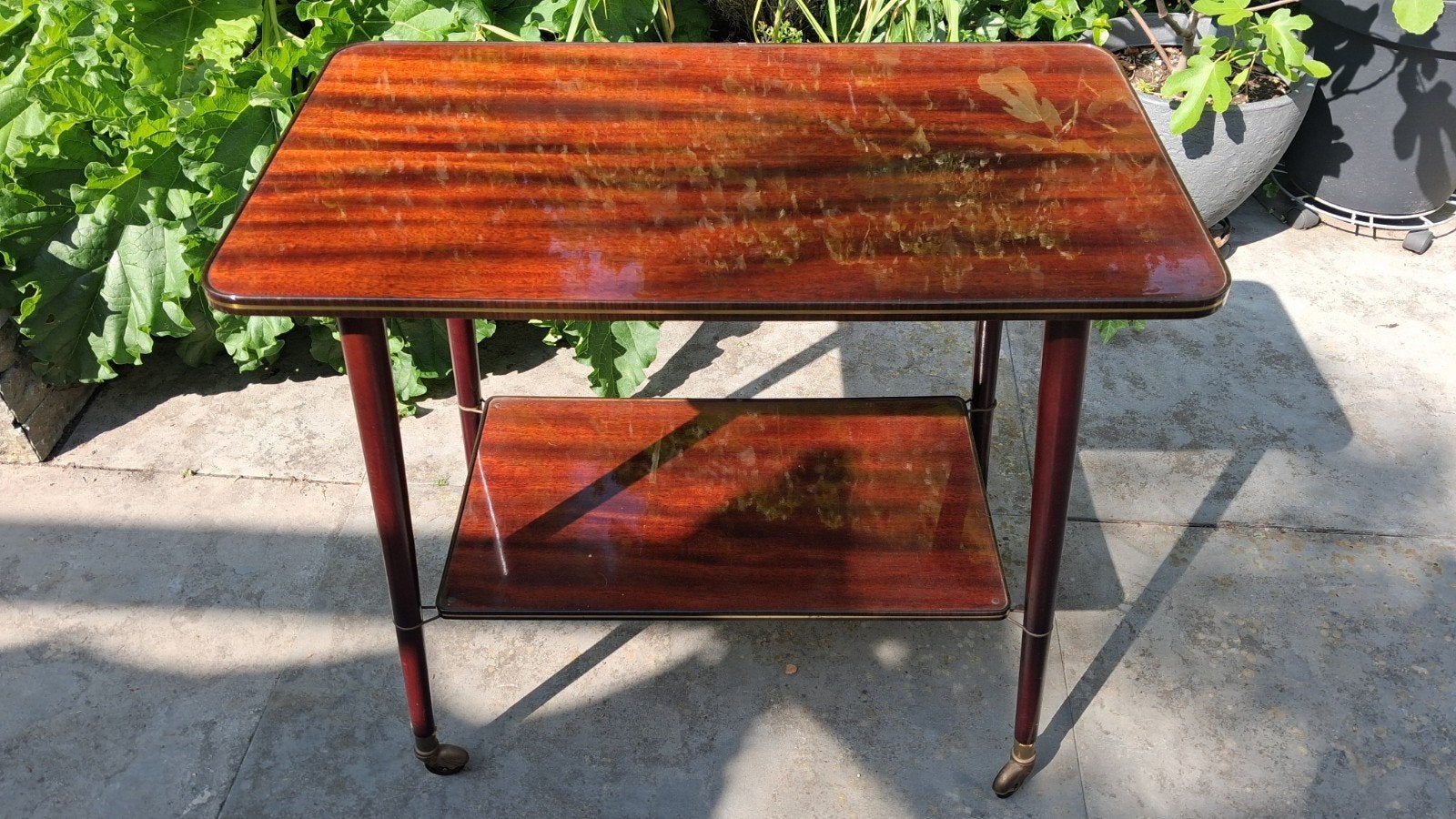 Vintage Serveerwagen, Theewagen, Bijzettafel, Mid Century, Ophalen, Gebruikt, 75 cm of meer, 60 cm of meer