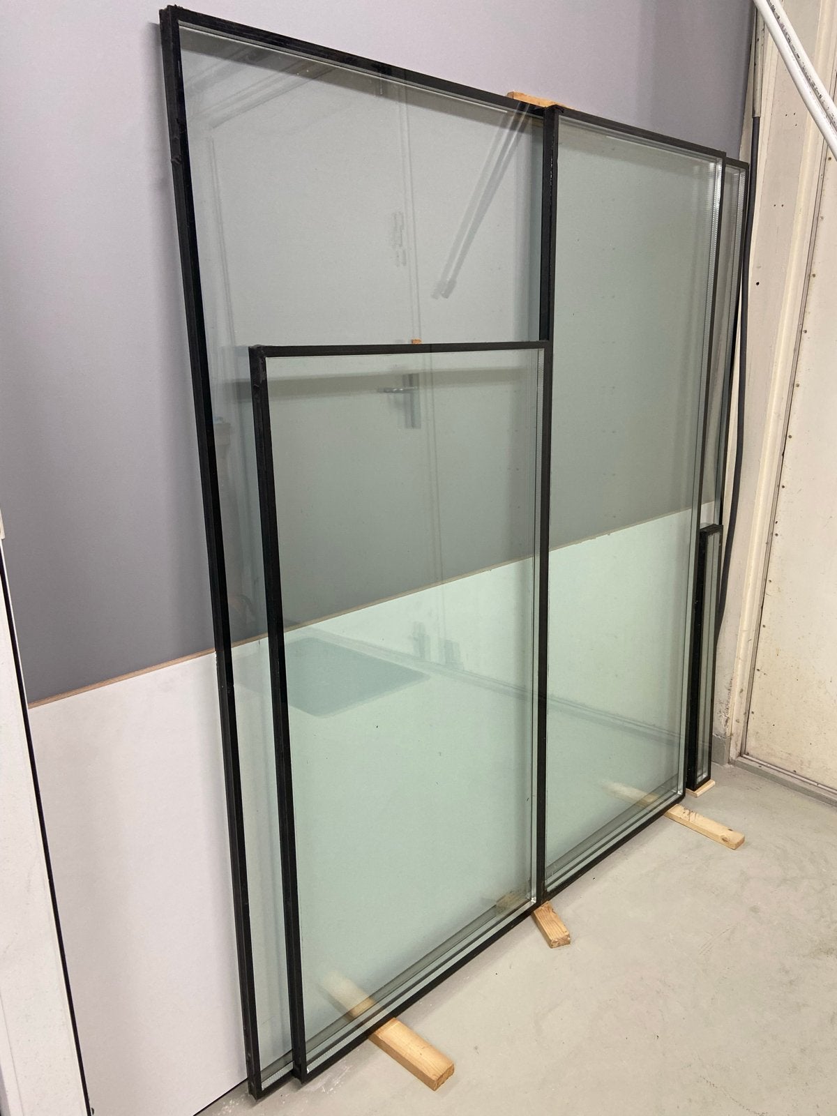 Diverse maten dubbelglas 5-14-4 (23mm dik), Ophalen, Gevelraam of Ruit, Gebruikt, 120 tot 160 cm
