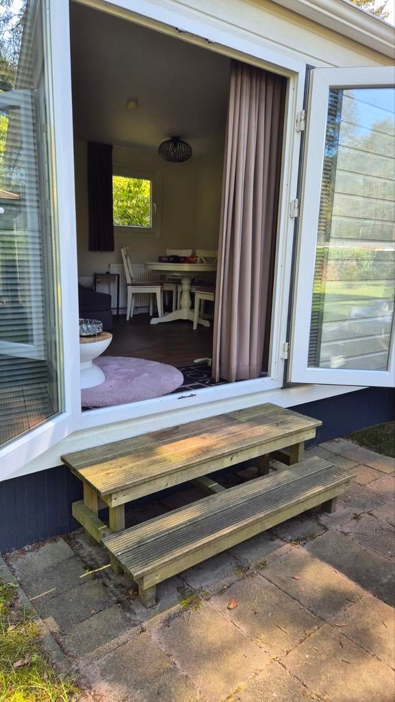 Gereserveerd, hardhouten trap voor chalet, RCN het grote bos, Ophalen