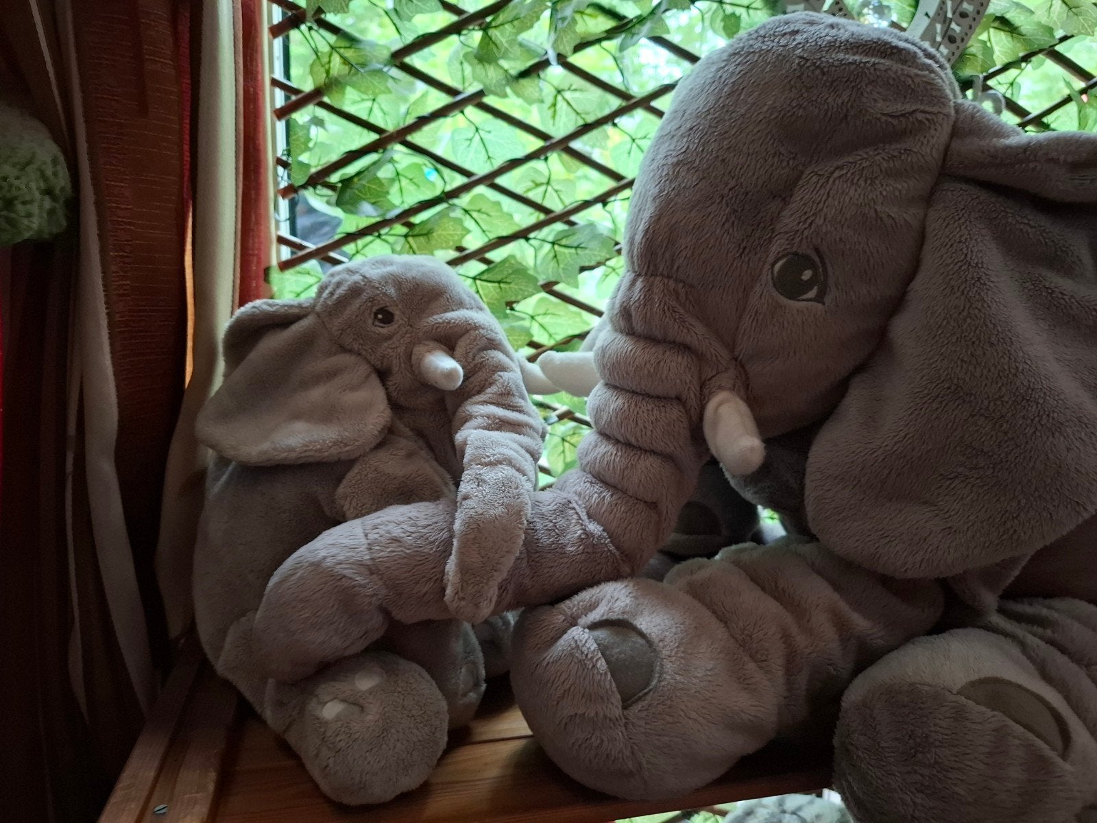 IKEA Olifant Knuffel - Grote en Kleine Set, IKEA, Grijs, Ophalen of Verzenden, Zo goed als nieuw