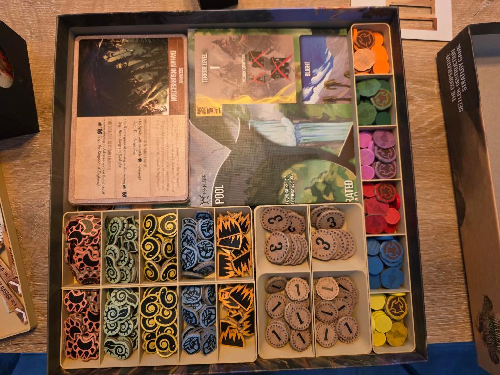 Spirit Island insert / organiser basisspel+BC+JE+FF+NI, Hobby en Vrije tijd, Gezelschapsspellen | Bordspellen, Ophalen of Verzenden