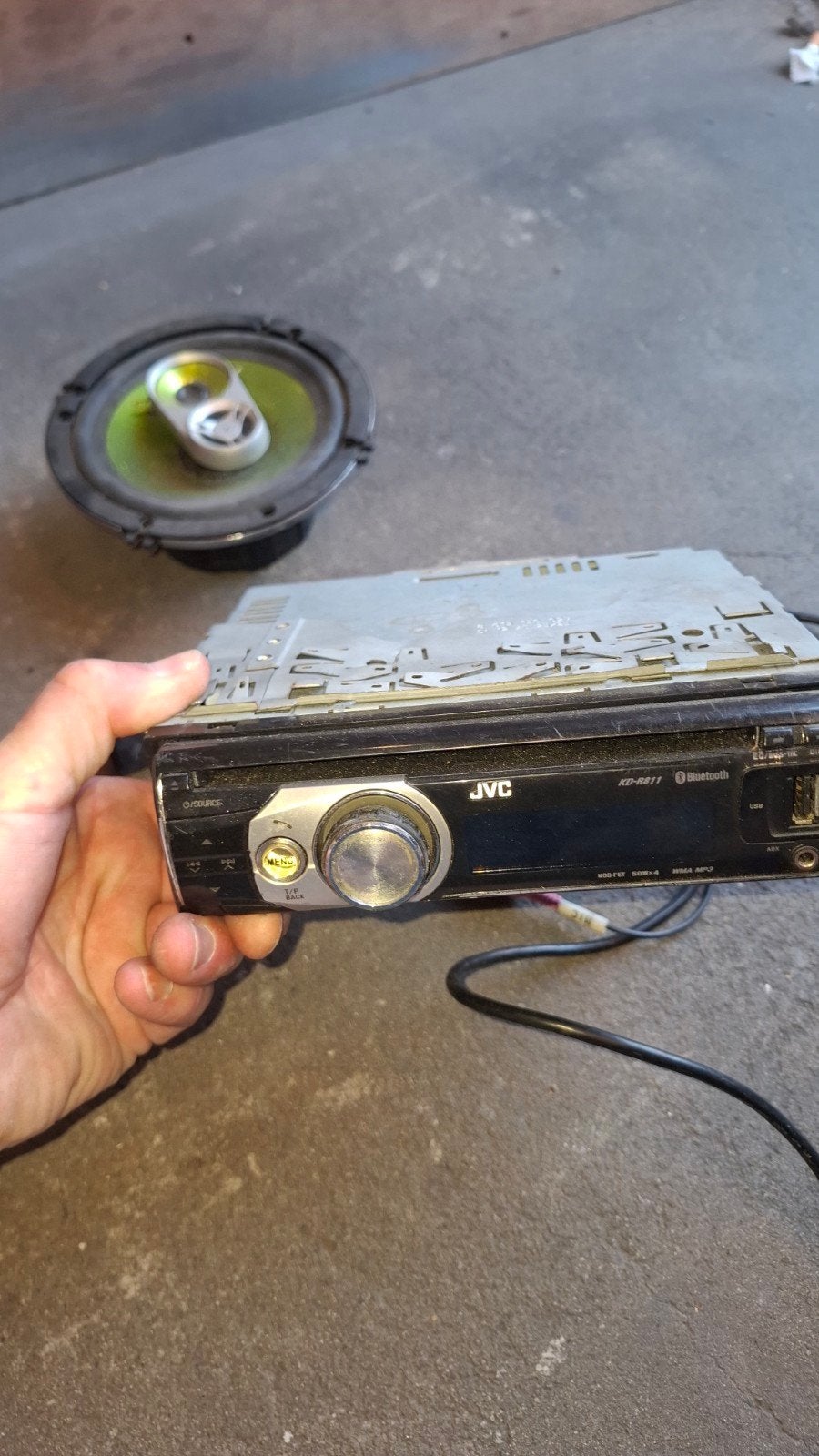 JVC Autoradio met scherm en diverse accessoires, Ophalen of Verzenden