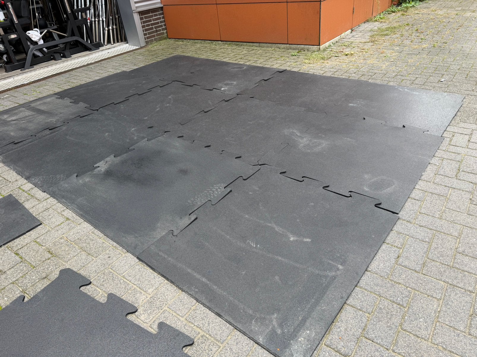 Rubberen Puzzel Tegels 12 Vierkanten meter, Ophalen, Gebruikt, Overige typen