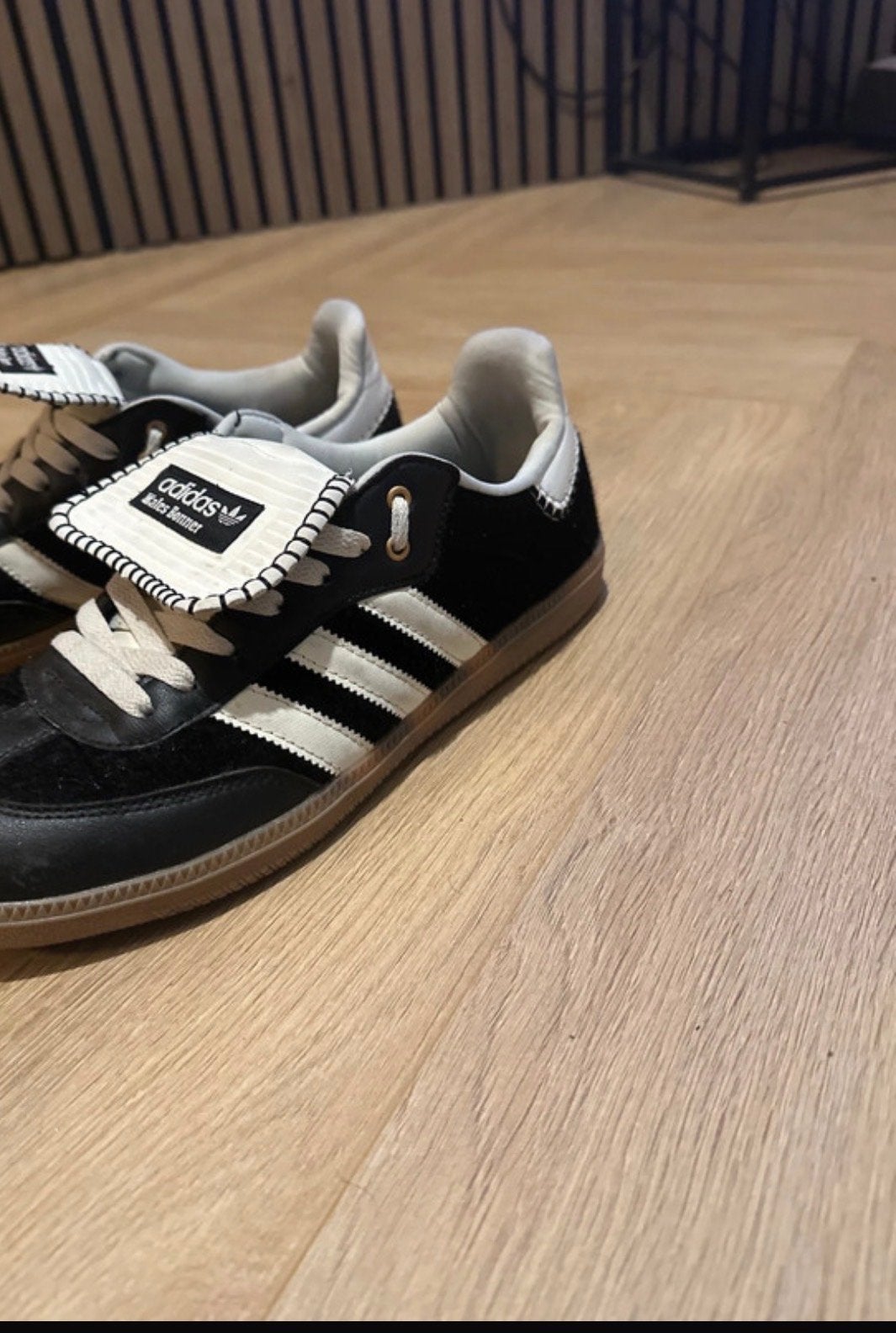 Adidas Samba Wales Bonner black and white, Ophalen of Verzenden, Gedragen, Zwart, Sneakers of Gympen