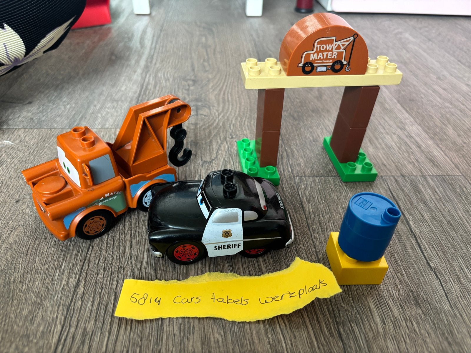 Duplo Cars Takels Werkplaats Set 5814, Ophalen of Verzenden, Zo goed als nieuw, Overige merken