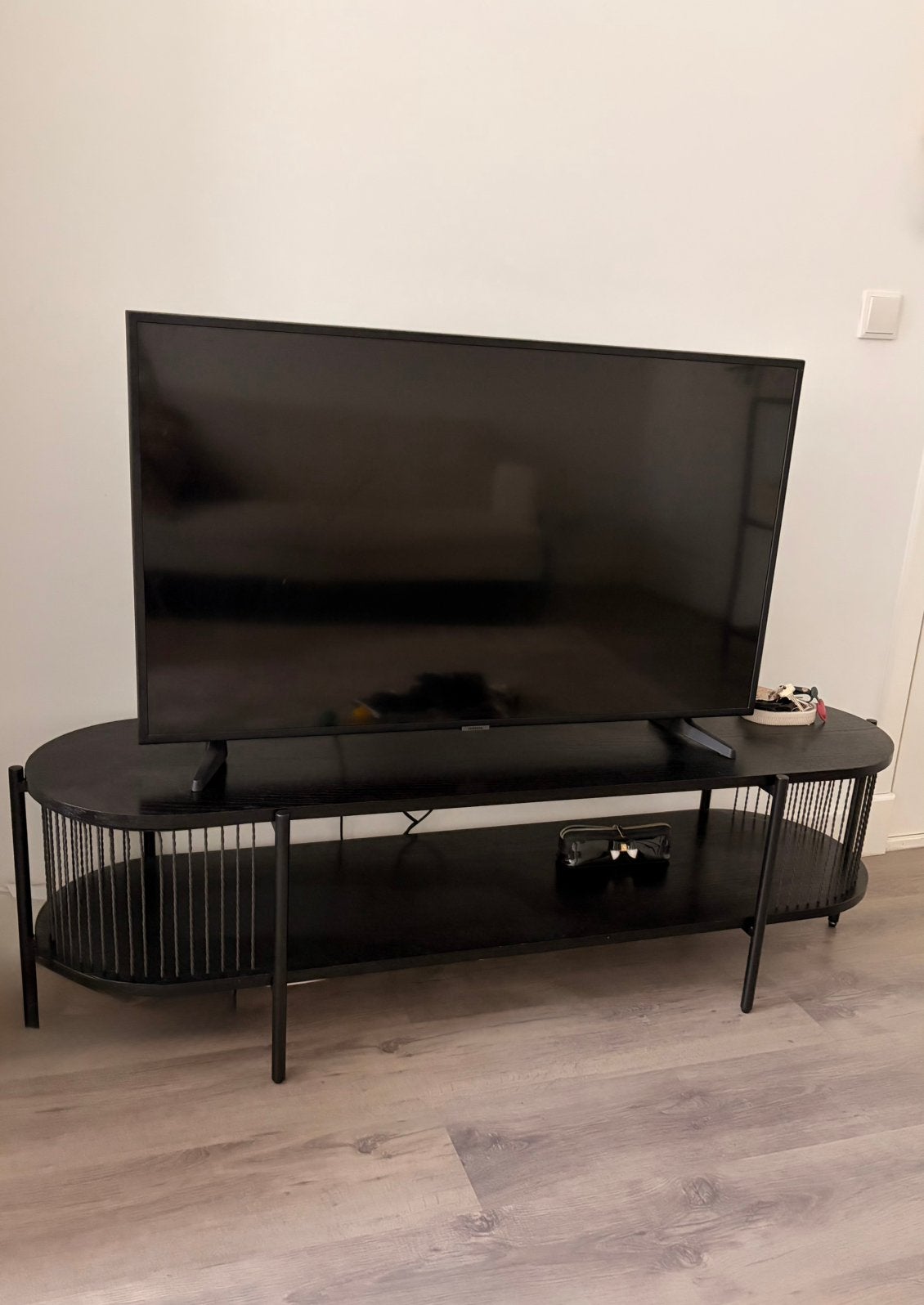 Tv meubel zwart, Huis en Inrichting, Ophalen, 100 tot 150 cm, Zo goed als nieuw, Minder dan 100 cm