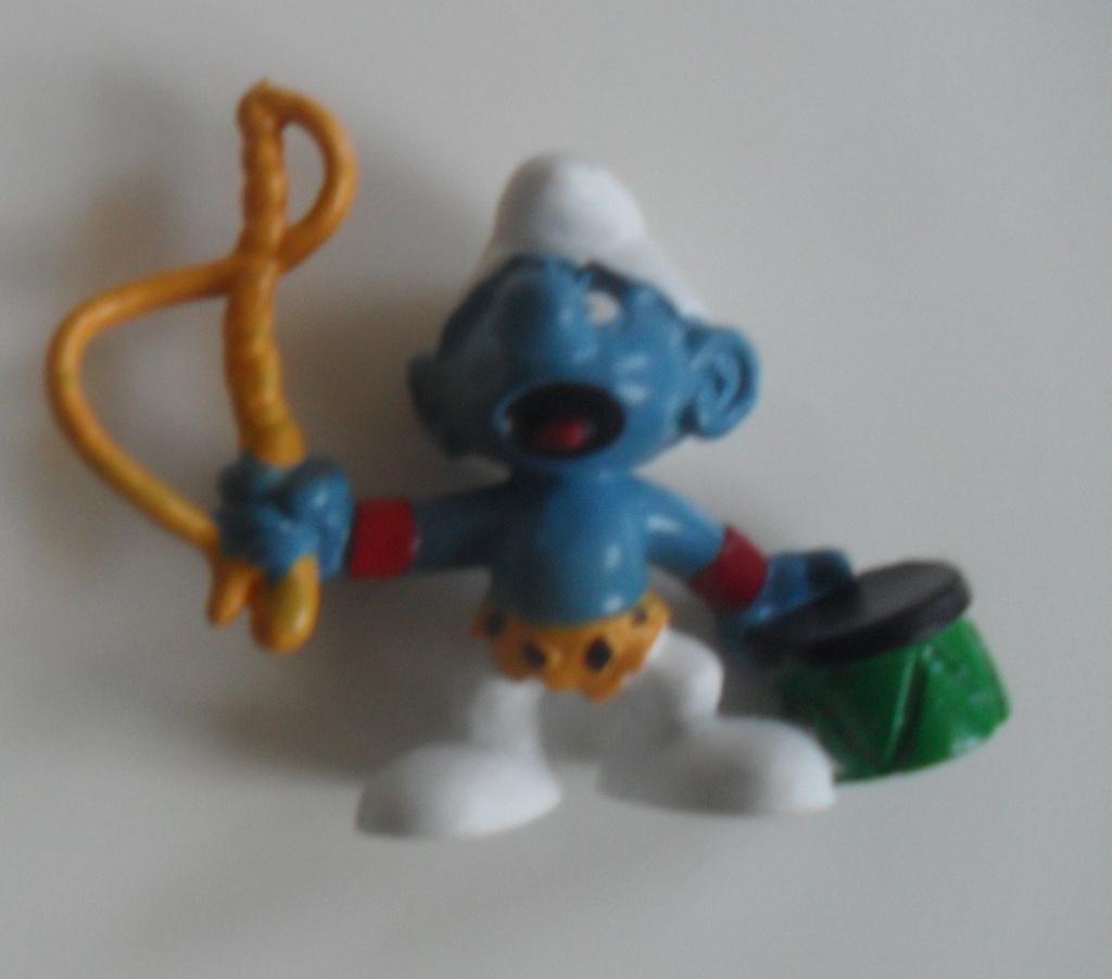 Smurfen smurf dompteur leeuwentemmer schleich pvc figuur, Ophalen of Verzenden, Gebruikt, Verschillende Smurfen