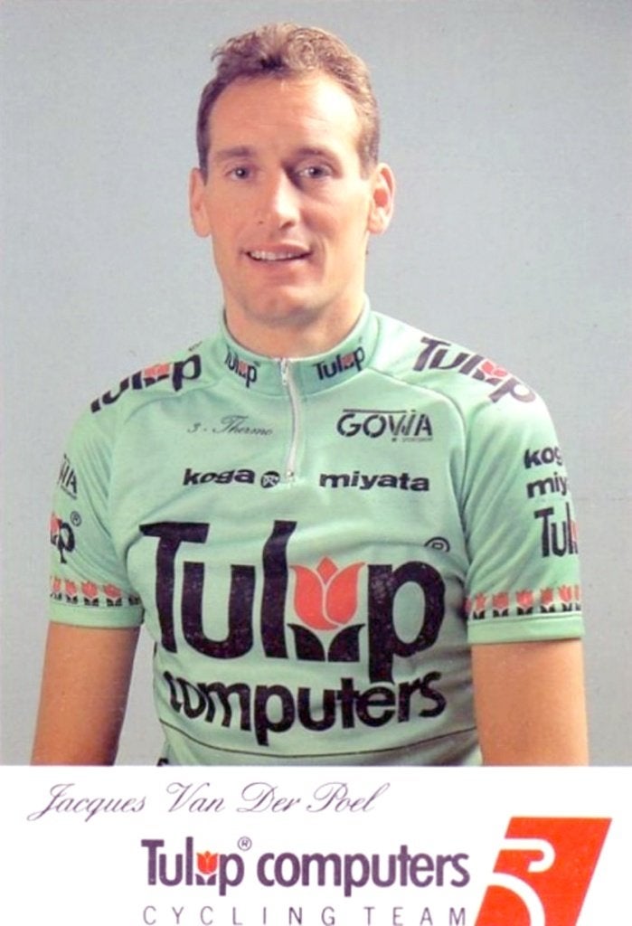 Wielertrui TULIP COMPUTERS – JACQUES VAN DER POEL– 1991/1992, Ophalen of Verzenden, Overige typen