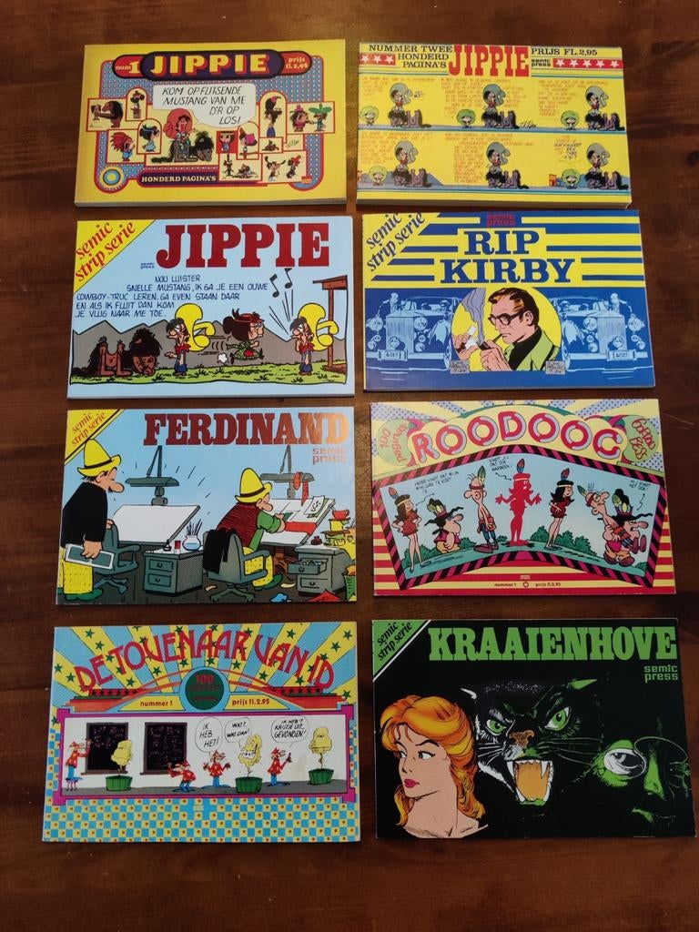8 Semic Strip Serie Boekjes: Jippie, Rip Kirby, Ferdinand ev, Boeken, Stripboeken, Zo goed als nieuw, Meerdere stripboeken, Ophalen of Verzenden