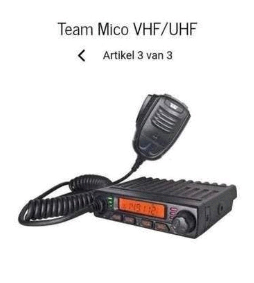 TEAM Mico VHF/UHF Mobiele Zender-Ontvanger Compact

Gebruikt, Ophalen of Verzenden