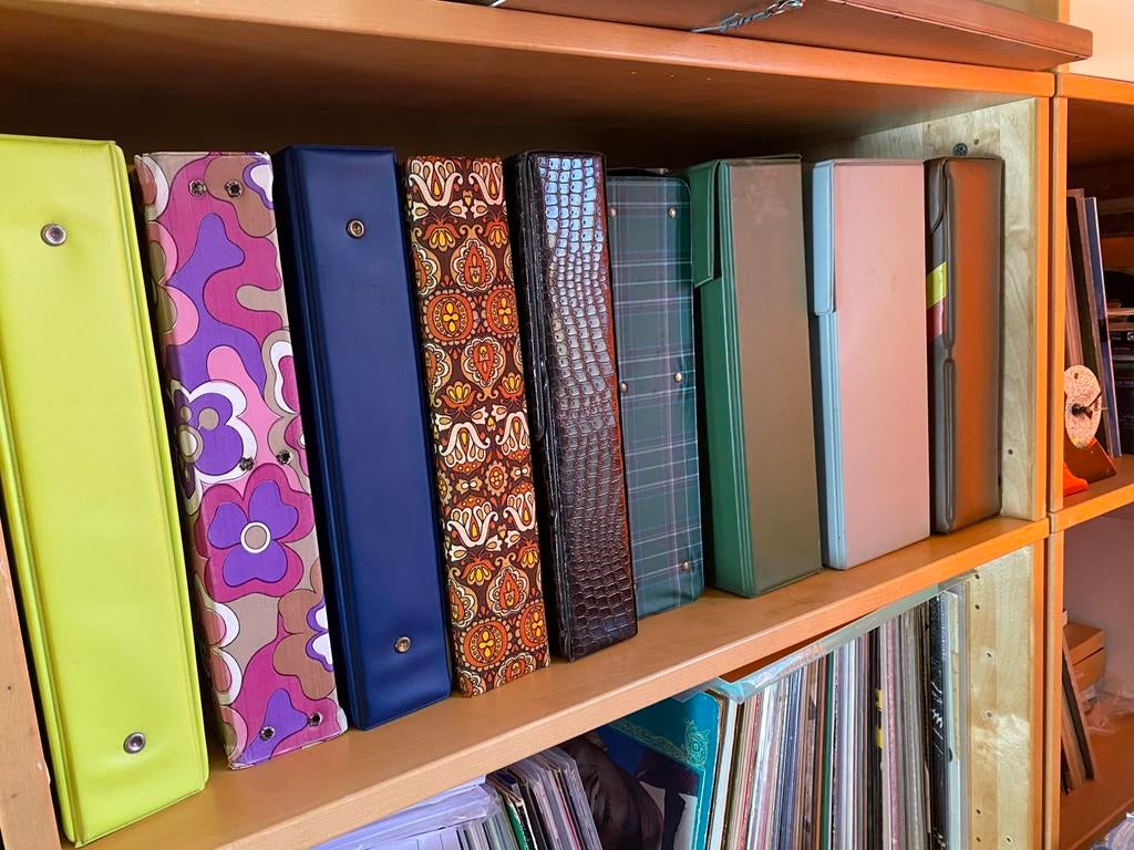 14 retro vintage lp en singel opbergkoffers, Ophalen of Verzenden, Audio en Video