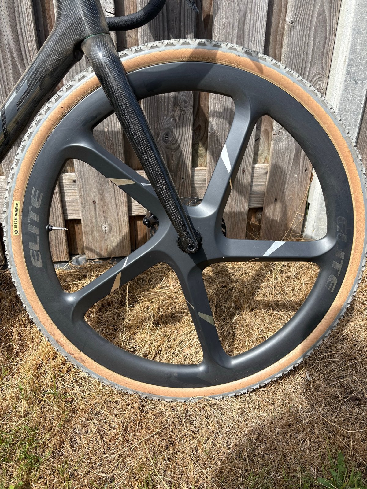Elite 5-spaaks carbon wielen, Wiel, Ophalen of Verzenden, Zo goed als nieuw, Racefiets