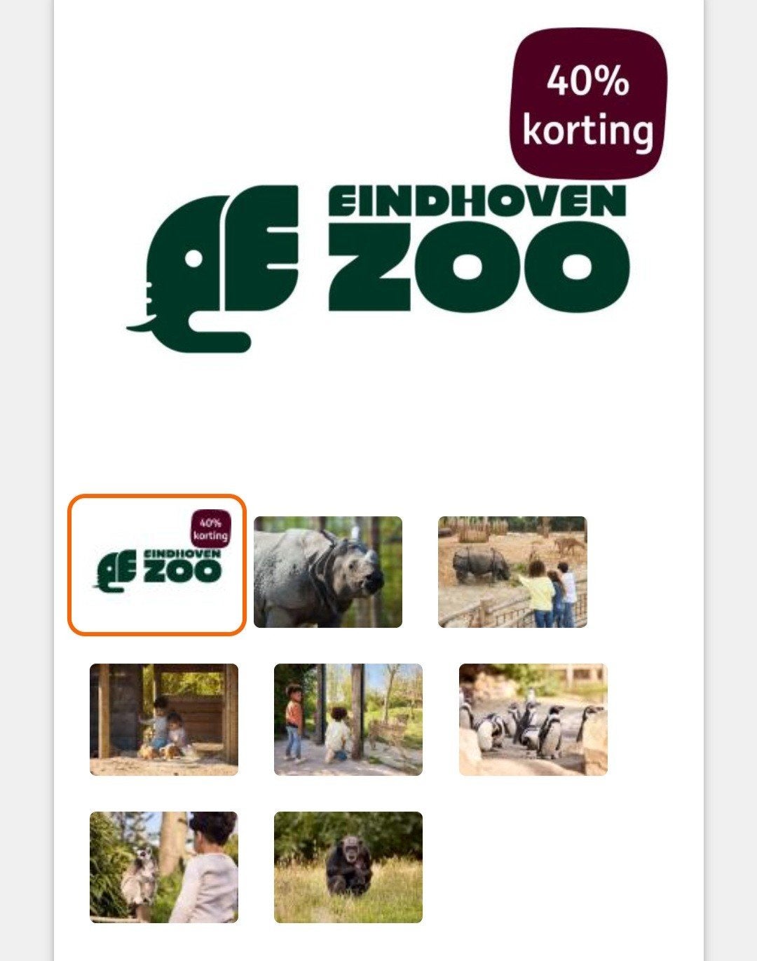 Kortingsvoucher voor max €11 korting per ticket Eindhovenzoo, Tickets en Kaartjes, Kortingen en Cadeaubonnen, Eén persoon, Kortingsbon