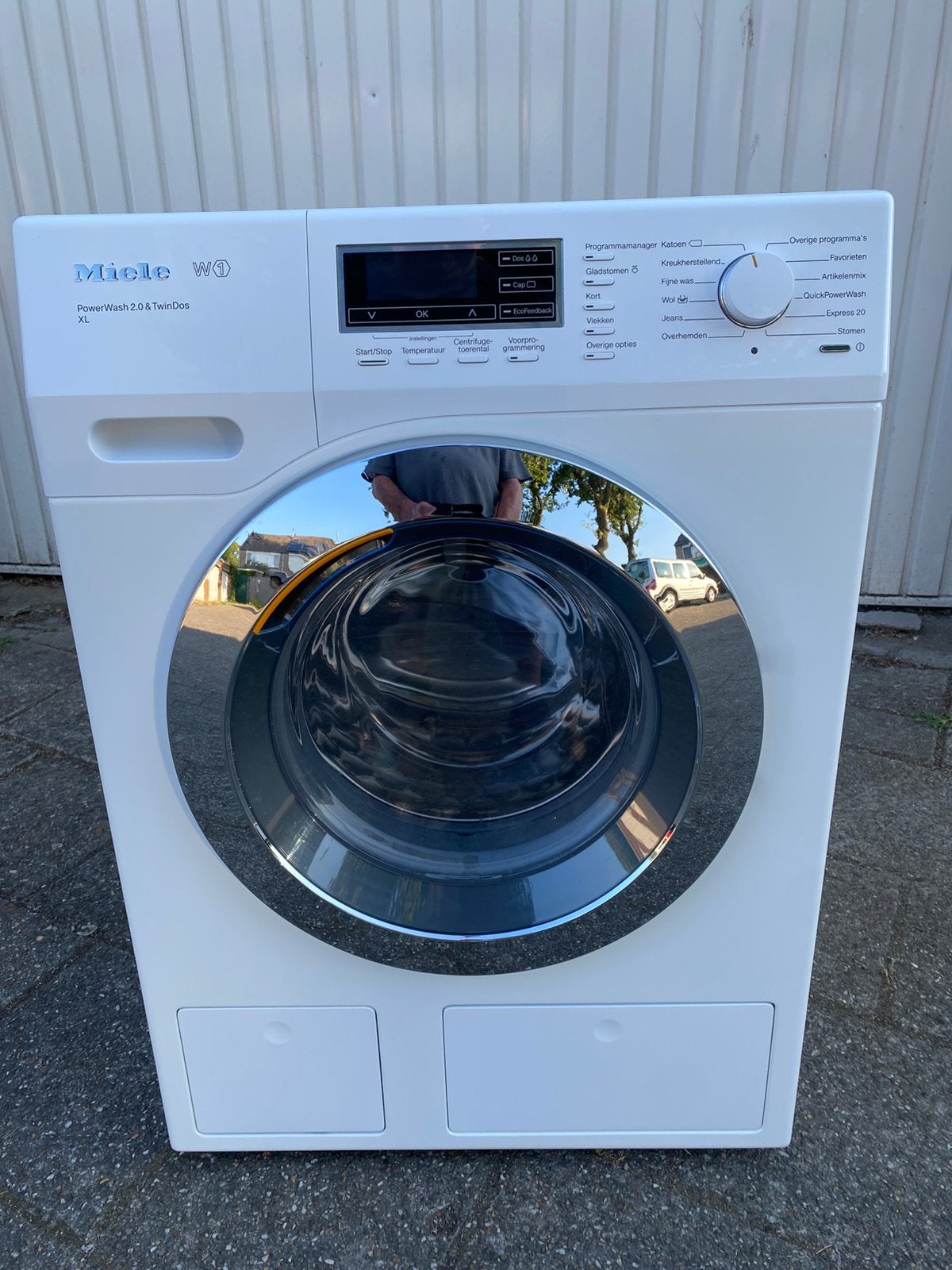 Miele w1 wasmachine 9 Kg Twindoss & Powerwash 2.0 & stomen ., Witgoed en Apparatuur, Wasmachines, Zo goed als nieuw, Voorlader