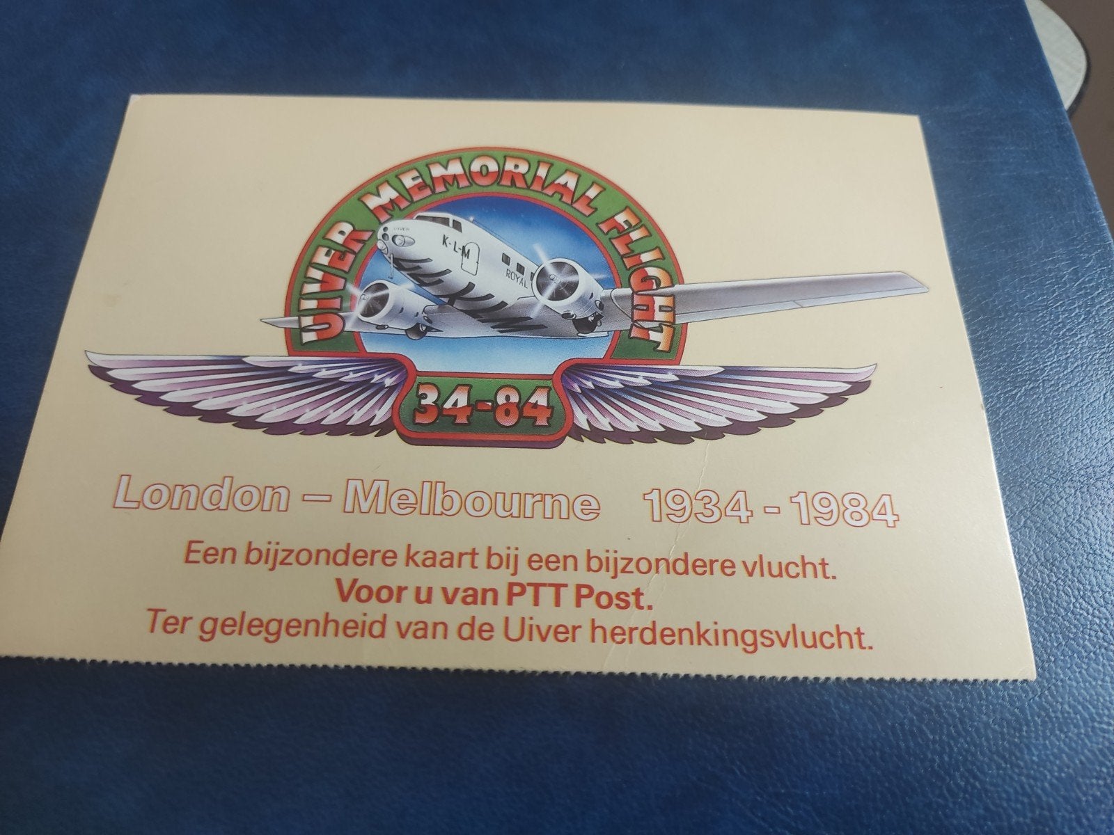kaart bijzondere vlucht, Postzegels en Munten, Ophalen of Verzenden, Briefkaart