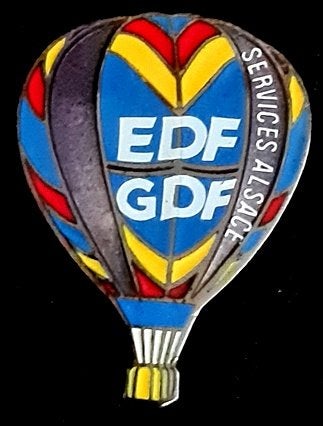 EDFGDF ballon pin- gladde uitvoering, Verzenden, Nieuw, Transport, Speldje of Pin