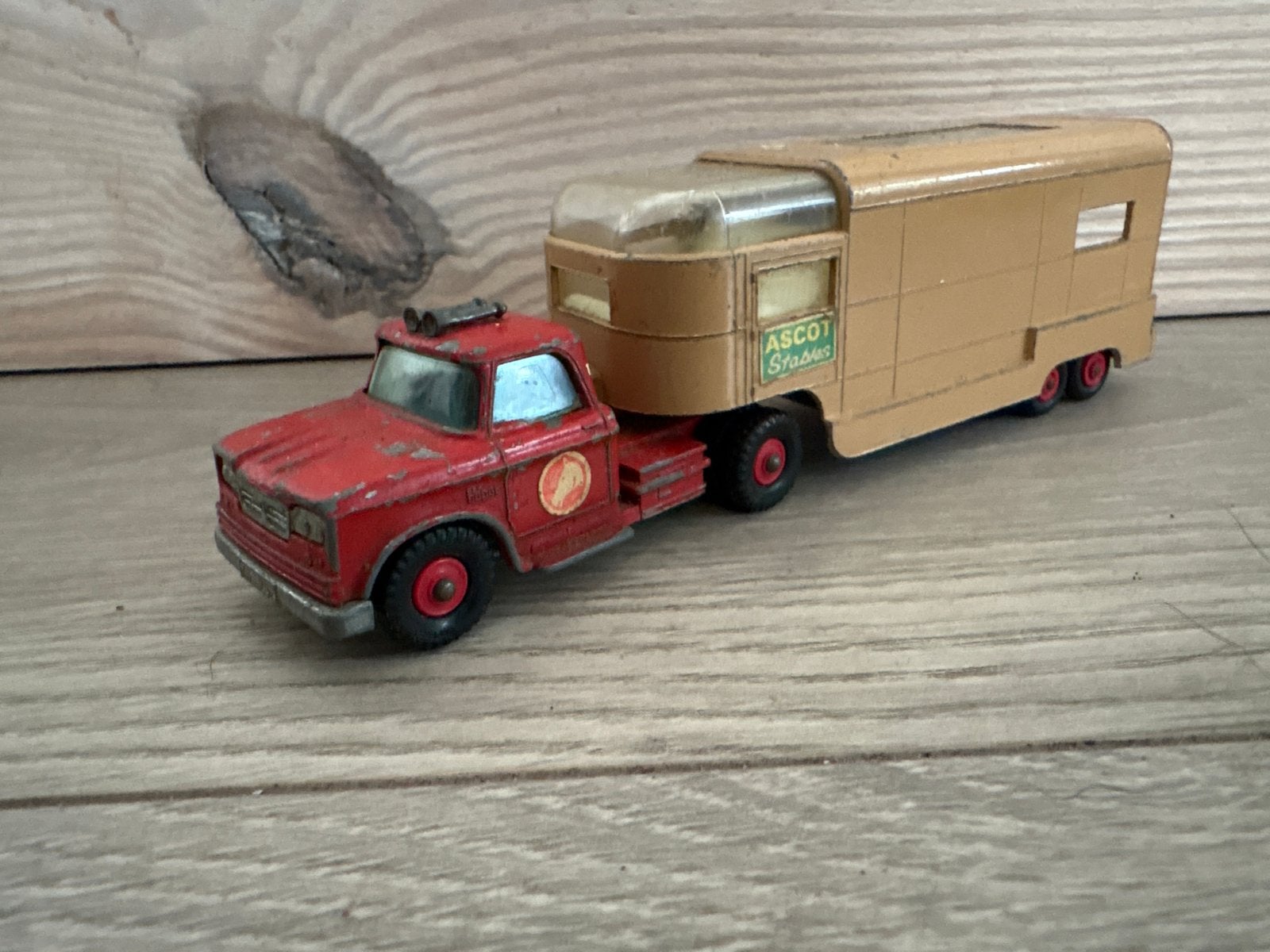 Matchbox King Size K-18 Dodge Tractor met Paardentrailer '60, Ophalen of Verzenden