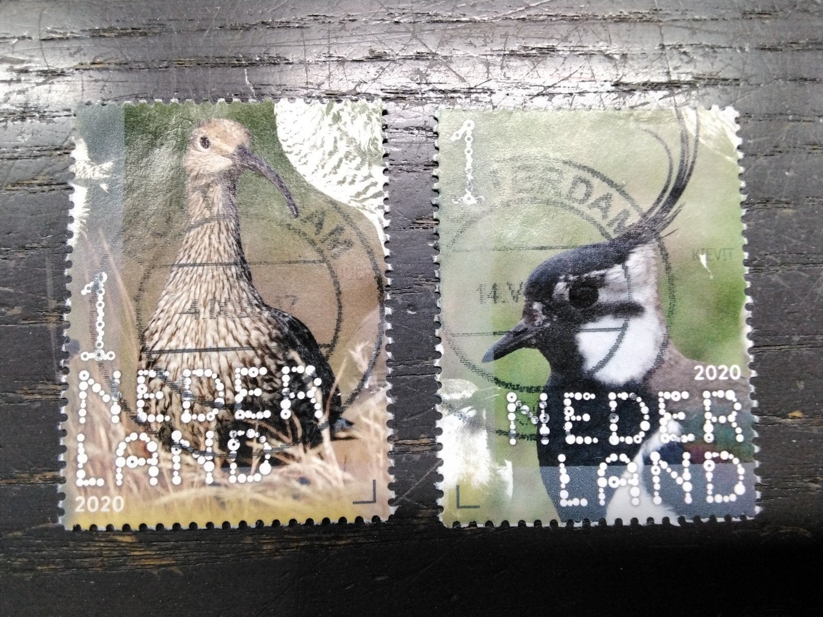 26364 Nederland persoonlijkheids zegel vogels kievit en wulp, Ophalen of Verzenden, Na 1940, Gestempeld