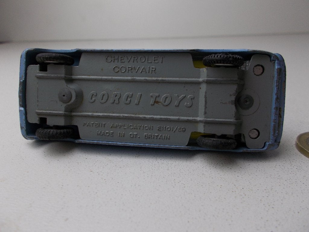 1960 Corgi Toys 229 CHEVROLET CORVAIR (-D-), Ophalen of Verzenden, Gebruikt, Auto, Corgi