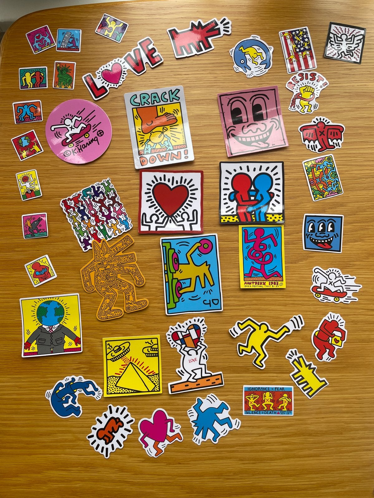 Grote set Keith Haring stickers - Kunst en Pop Art, Verzamelen, Ophalen of Verzenden, Nieuw, Overige typen