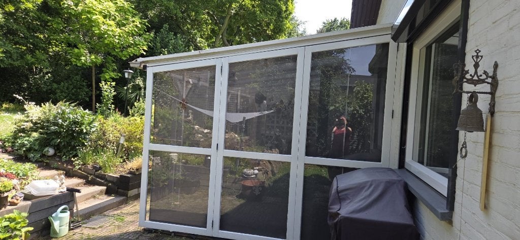 Terrasoverkapping met polycarbonaatplaten - 6.30 x 3.10 m, Ophalen, Gebruikt, Veranda