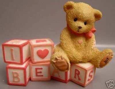 Cherished teddies I love bear, Ophalen of Verzenden, Zo goed als nieuw, Beeldje, Cherished Teddies