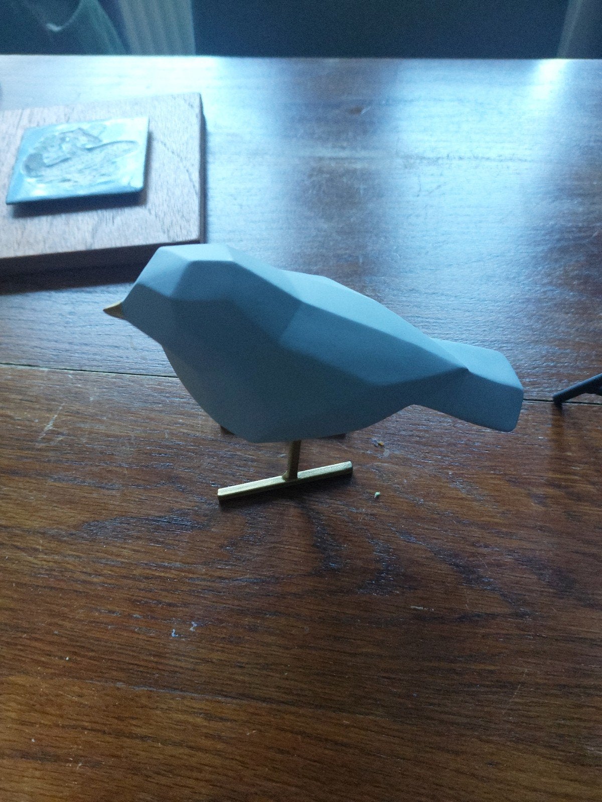 Decoratieve vogel in geometrische stijl, Kunststof, Ophalen of Verzenden, Zo goed als nieuw, Modern