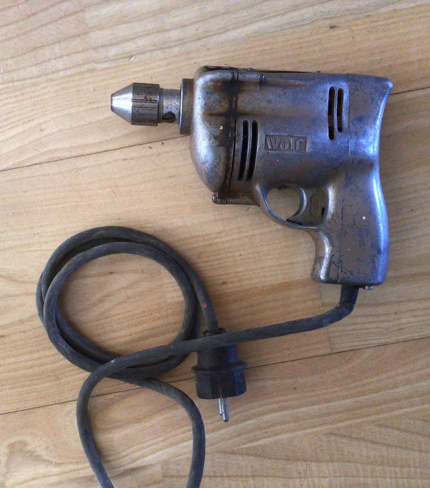 Vintage Wolf boormachine, Ophalen of Verzenden, Gebruikt, Boormachine