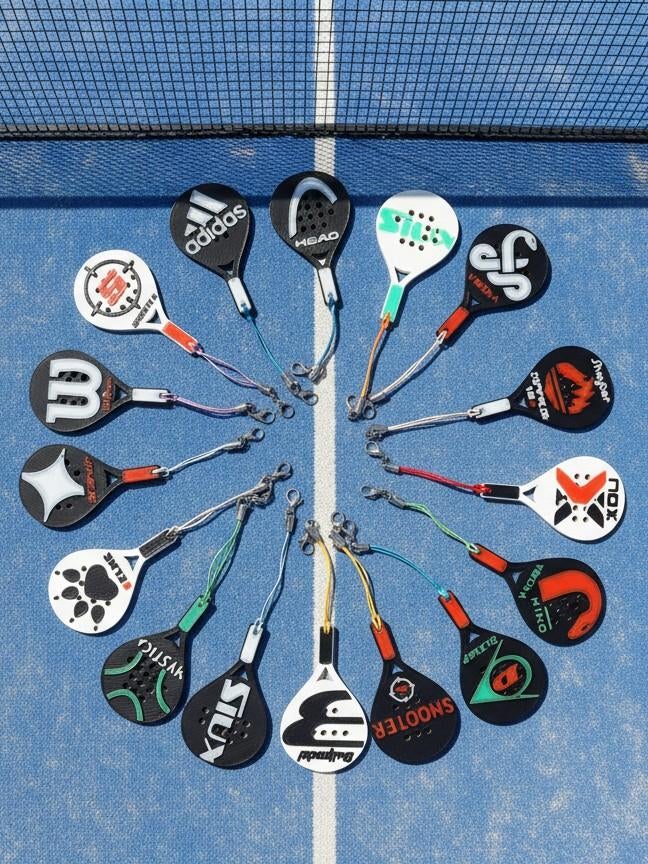3D Geprinte Sleutelhangers - Padel Racket Design, Ophalen of Verzenden