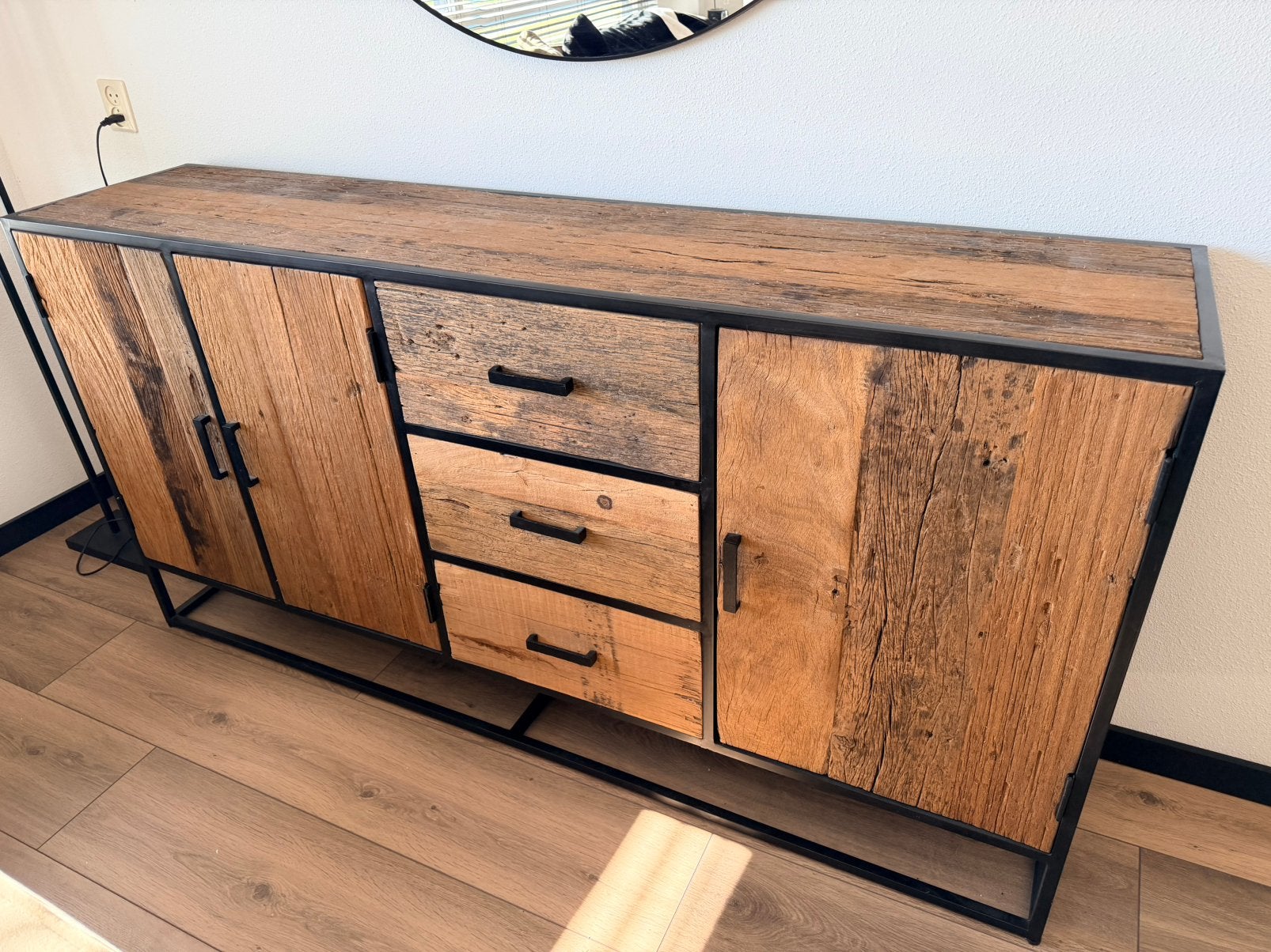 Dressior kast goossens mango hout, Huis en Inrichting, Ophalen, Mango, Met deur(en), 150 tot 200 cm