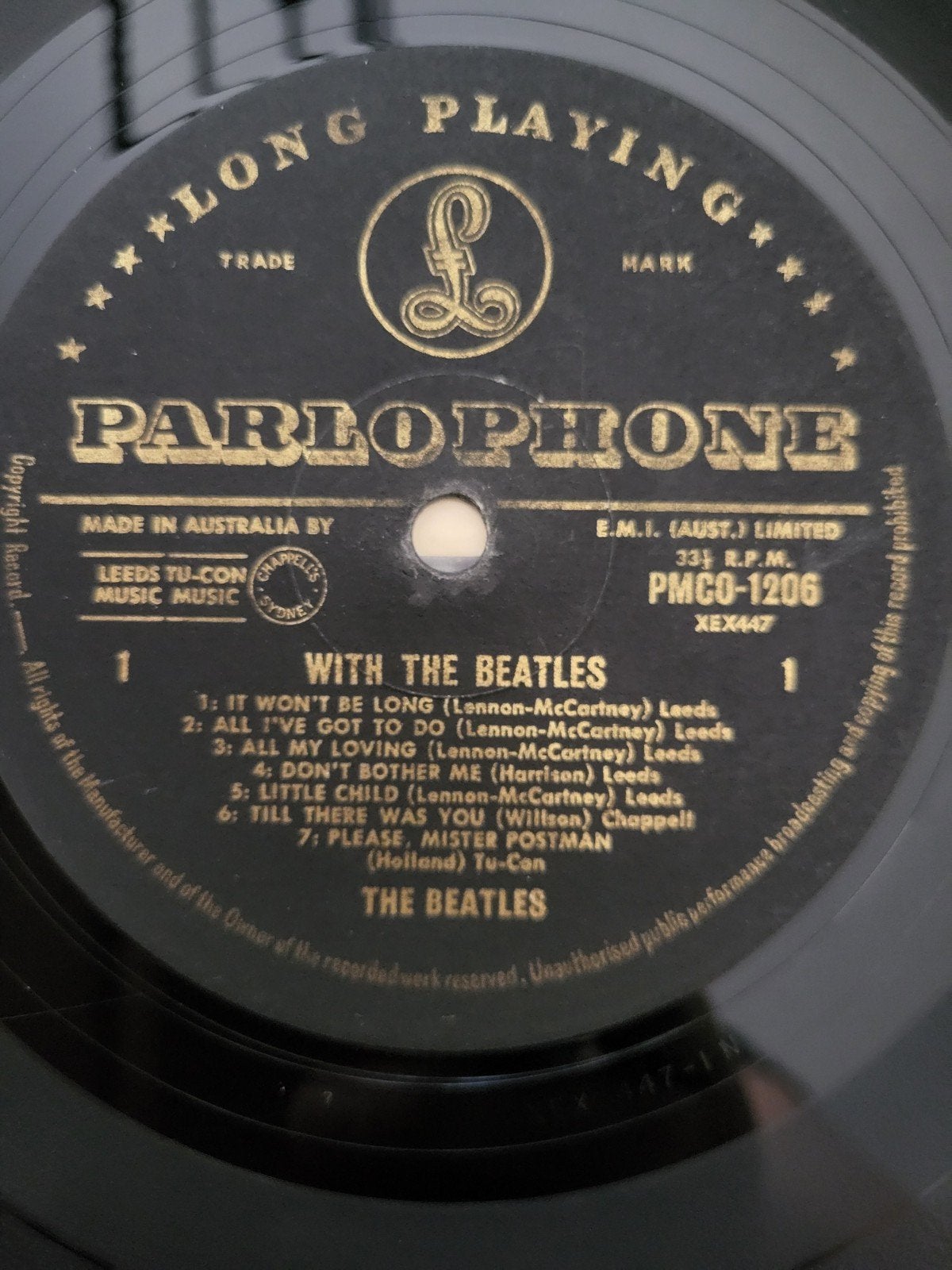 The Beatles - With The Beatles (Australische 1ste persing), LP, Pop, Originele persing, Ophalen of Verzenden