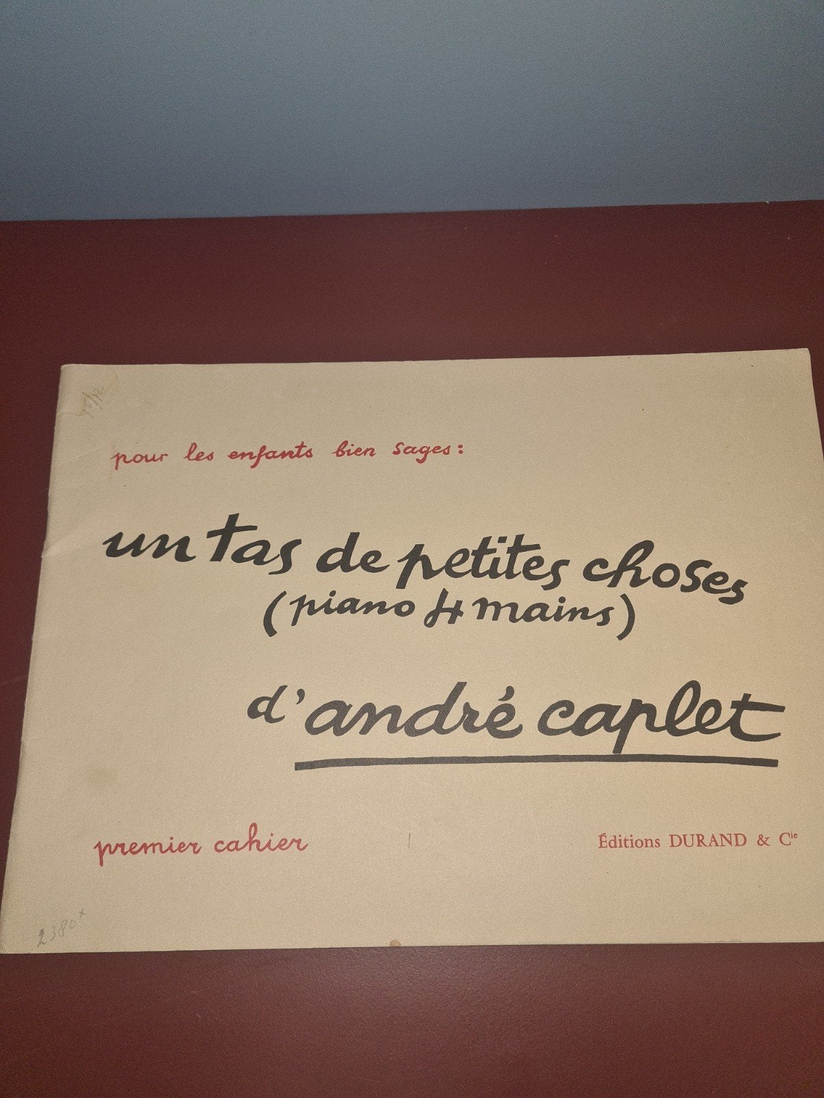 André Caplet - Un tas de petites choses (piano 4 mains), Gebruikt, Klassiek, Ophalen of Verzenden, Artiest of Componist