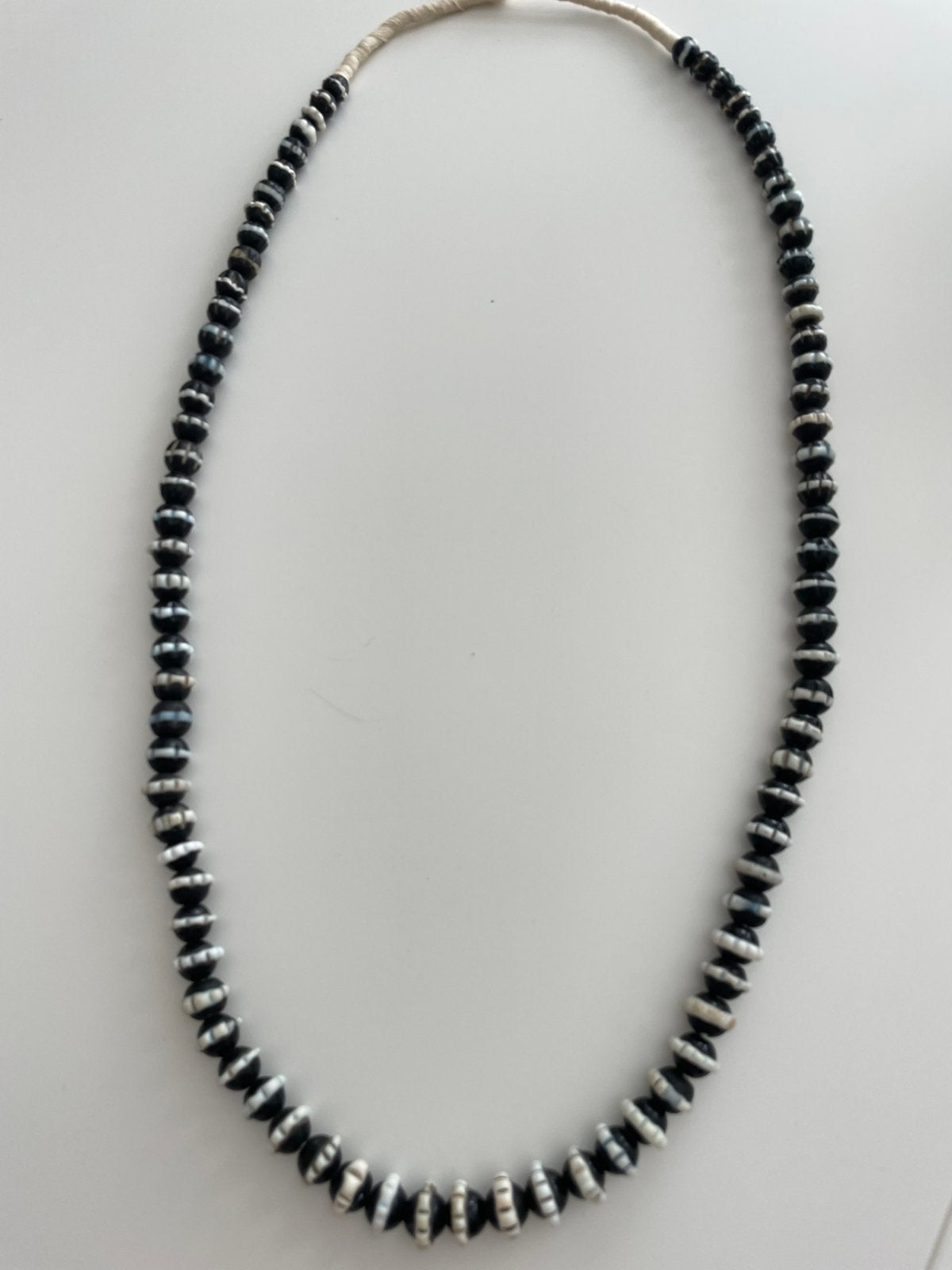Venetiaanse ketting, Ophalen of Verzenden, Gebruikt, Zwart, Steen of Mineraal