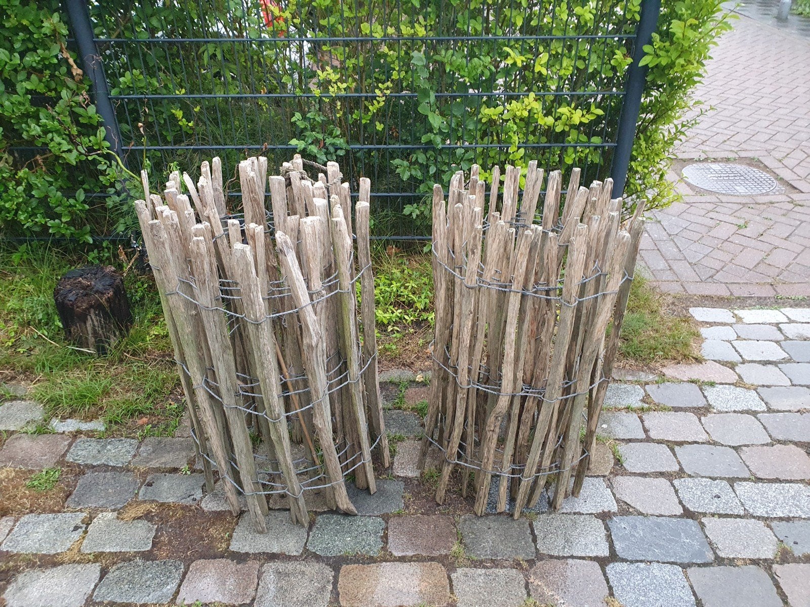 Schapenhekjes in goede staat lengte 4.5 m en 5.15 m, Tuin en Terras, Tuinhekken en Hekwerk, Ophalen, Gebruikt, Hout, Overige typen