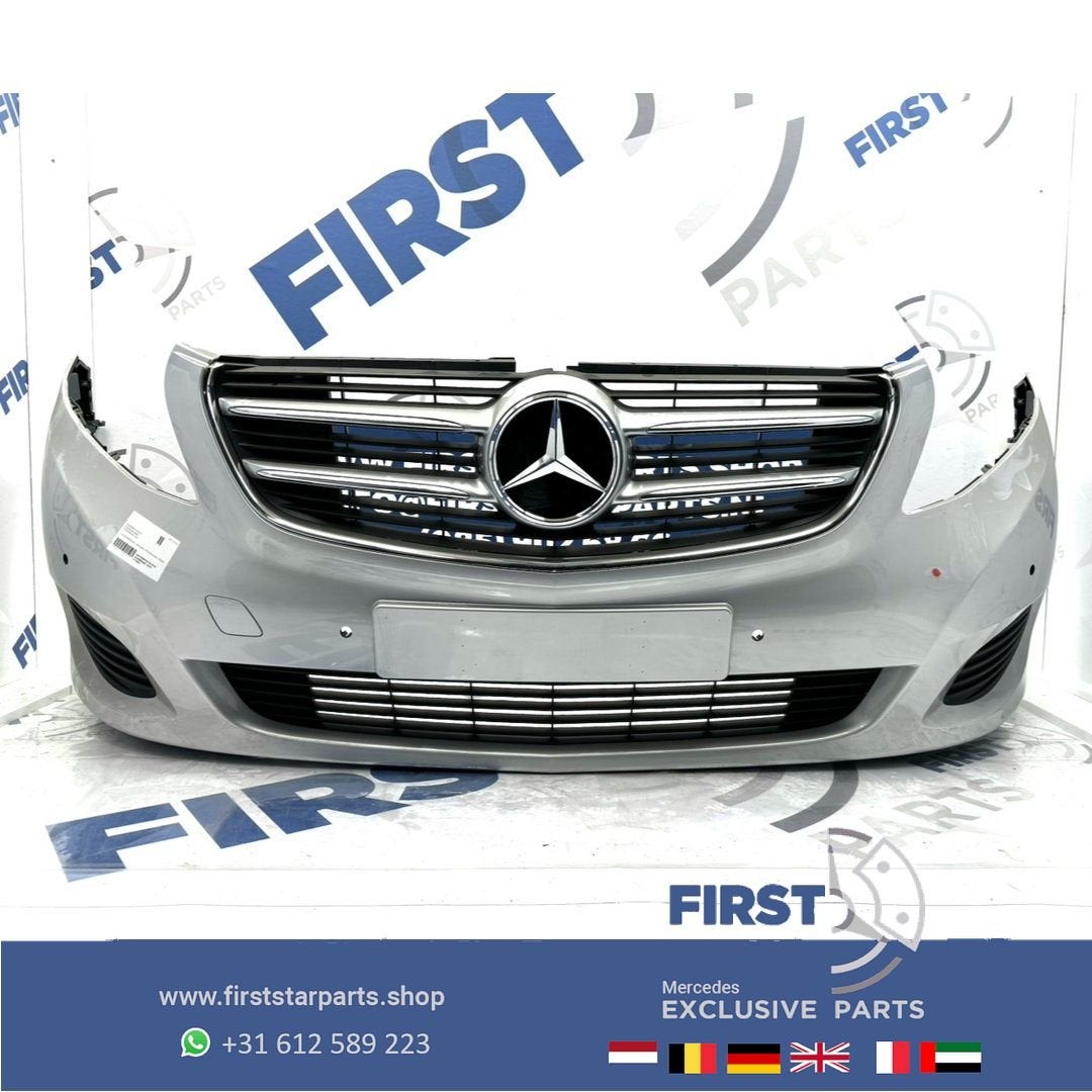 W447 BUMPER Mercedes V KLASSE / VITO VOORBUMPER COMPLEET ZWA, Gebruikt, -, Voor, Ophalen of Verzenden