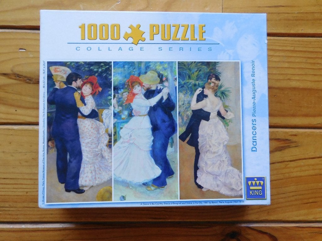 Puzzel 1000 st. Pierre Auguste Renoir Les Danseurs, Ophalen of Verzenden, 500 t/m 1500 stukjes, Gebruikt, Legpuzzel