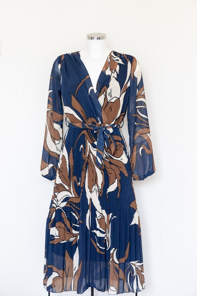 Midi jurk plooien - One size (S-L), Maat 38/40 (M), Meerkleurig, Ophalen of Verzenden, Zo goed als nieuw
