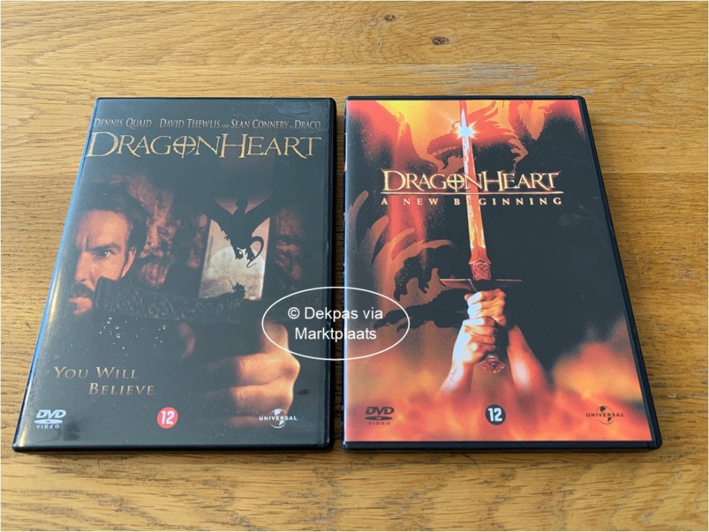 Dvd's Dragonheart 1 en 2 - NL-Uitgaves, Vanaf 12 jaar, Ophalen of Verzenden, Gebruikt