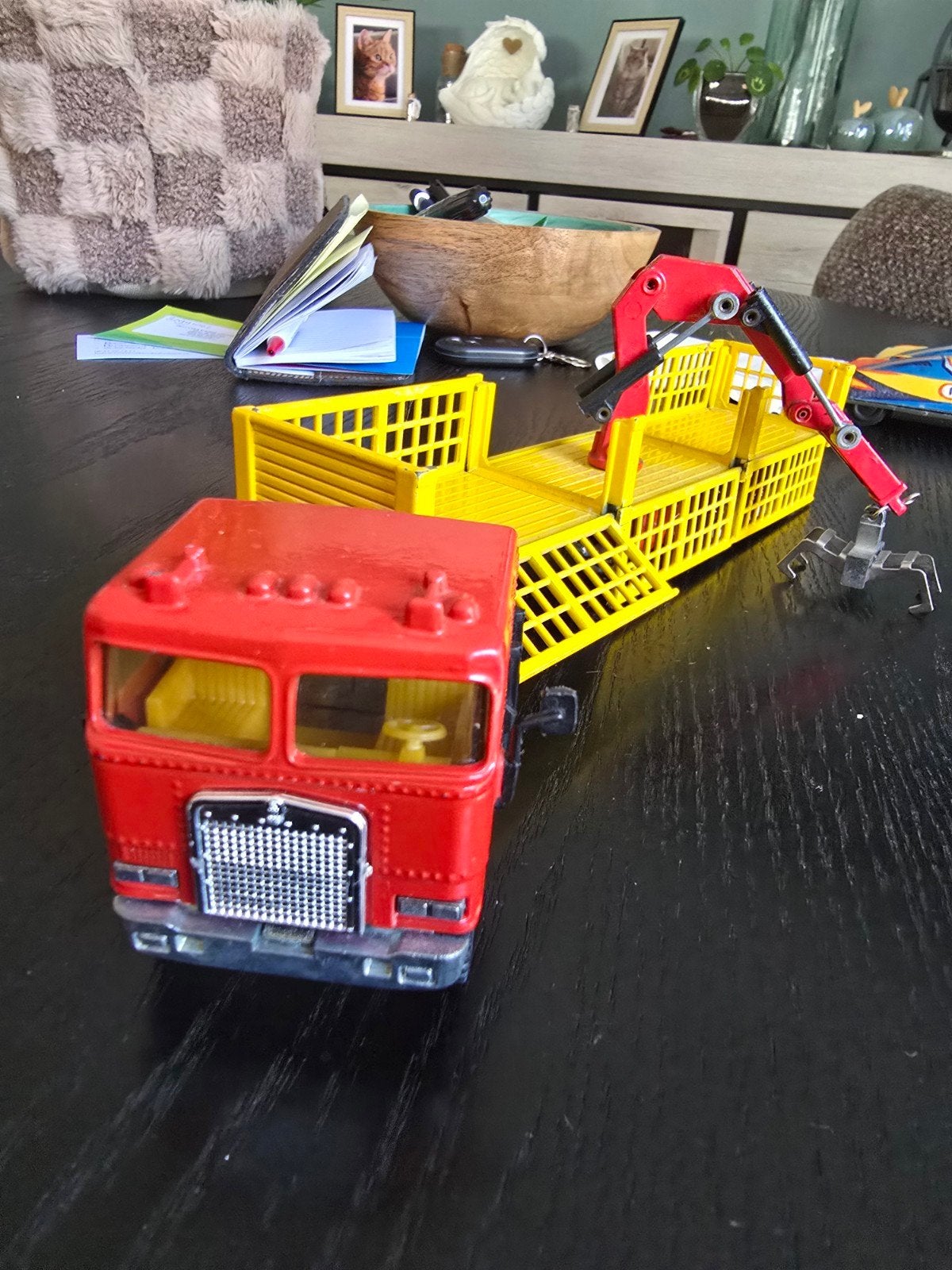 Vintage Siku Sattelzug met Kraan 3415 - Made in W-Germany, Hobby en Vrije tijd, Modelauto's | 1:50, Ophalen of Verzenden, Gebruikt