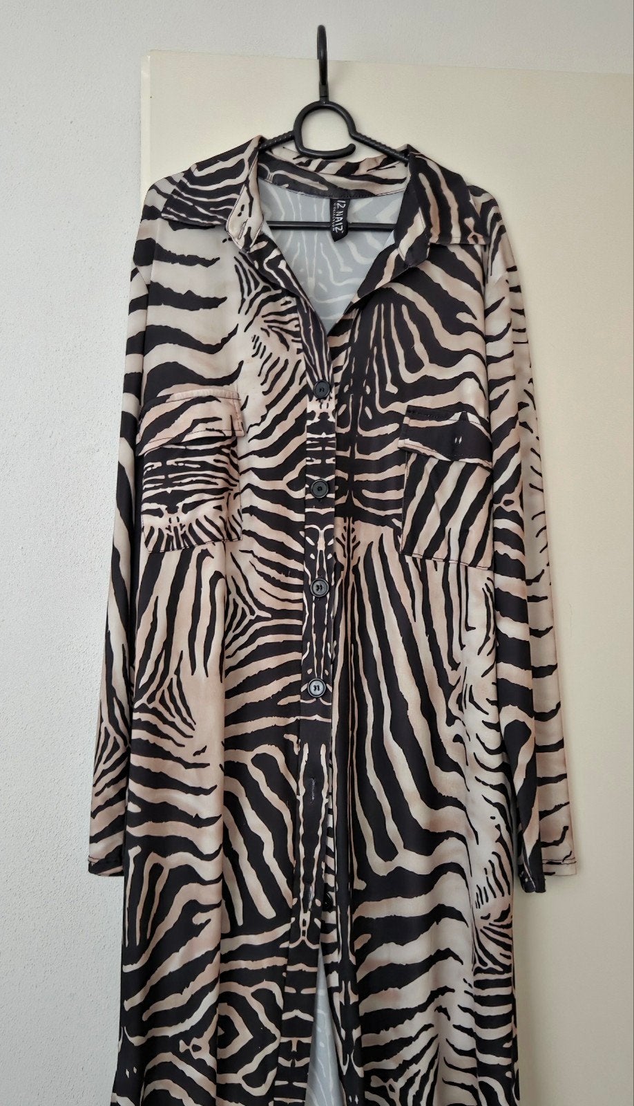 Zebraprint Blousejurk - Maat XL, Kleding | Dames, Zwart, Maat 46/48 (XL) of groter, Ophalen of Verzenden, Zo goed als nieuw