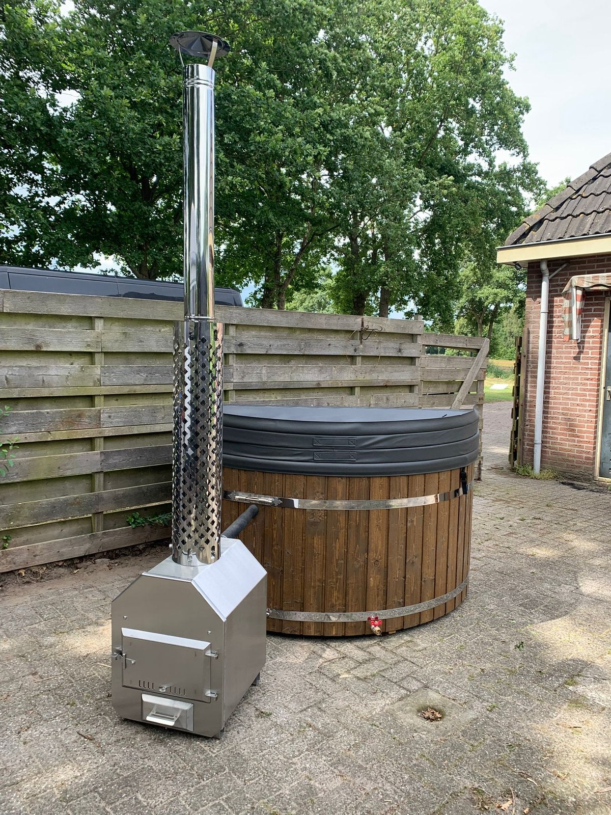 Hottub comfort - direct leverbaar - complete set - RVS -hout, Ophalen, 7921AE, Fast Fair b.v., Nieuw
