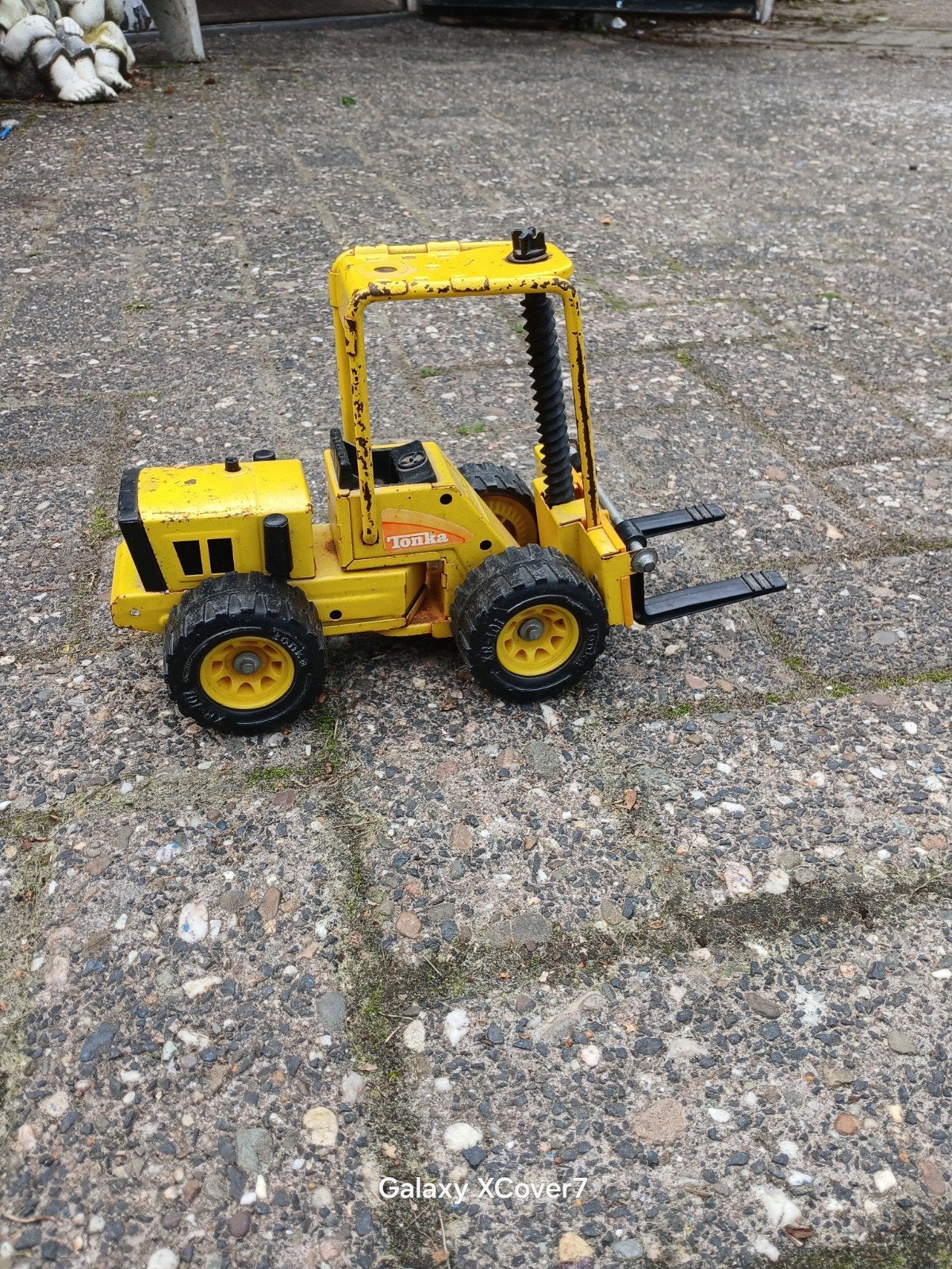 Vintage Tonka vorkheftruck speelgoed, Verzamelen, Ophalen of Verzenden, Gebruikt