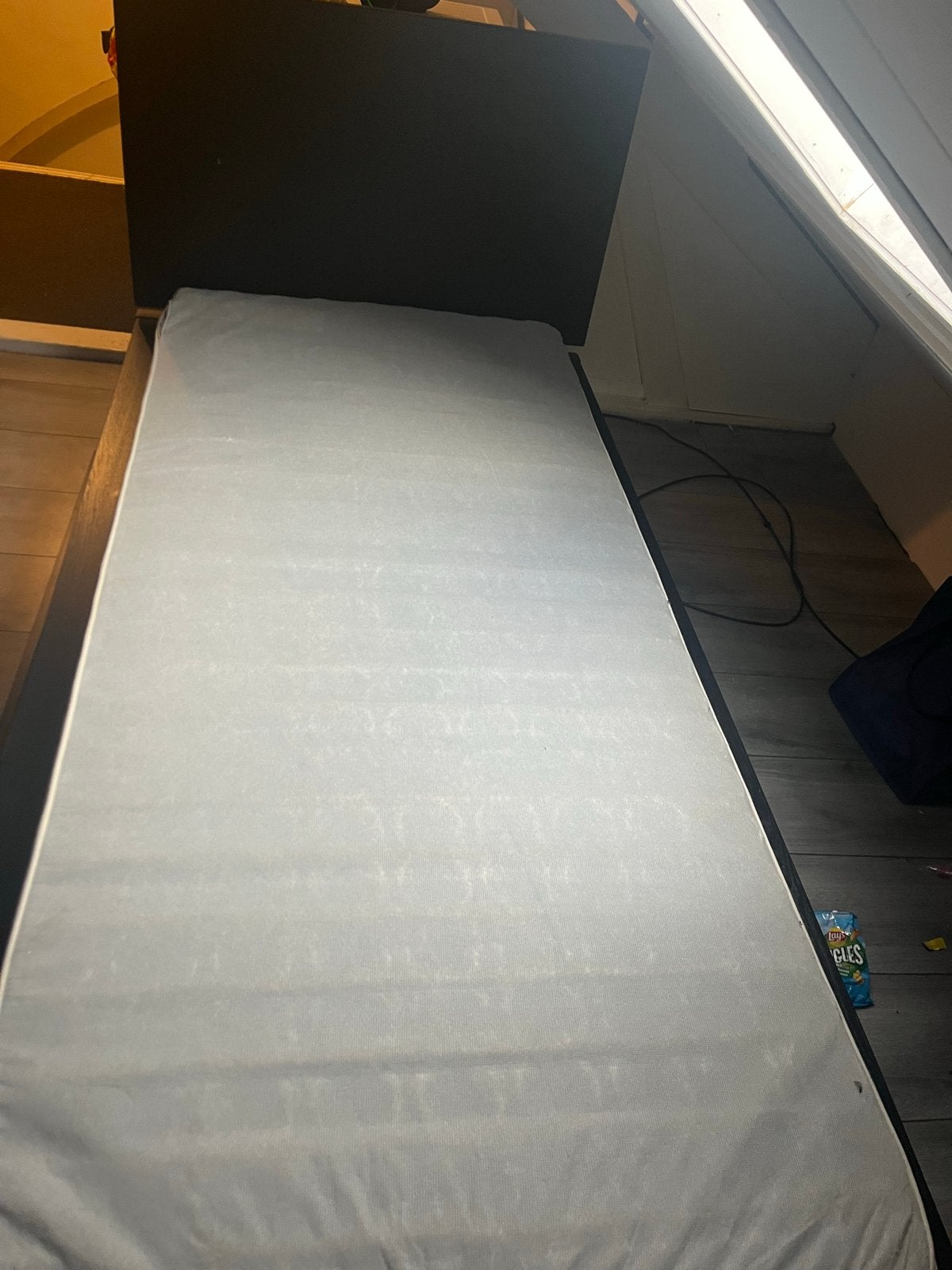 Malm Eenpersoonsbed met lades (zonder matras), Ophalen, Gebruikt, 90 cm, Eenpersoons