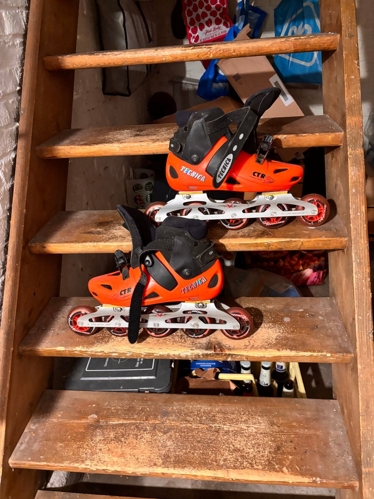 Technica CTR Inline Skates - Oranje/Zwart maat 10 oftewel 43, Gebruikt, Heren, Inline skates 4 wielen, Ophalen